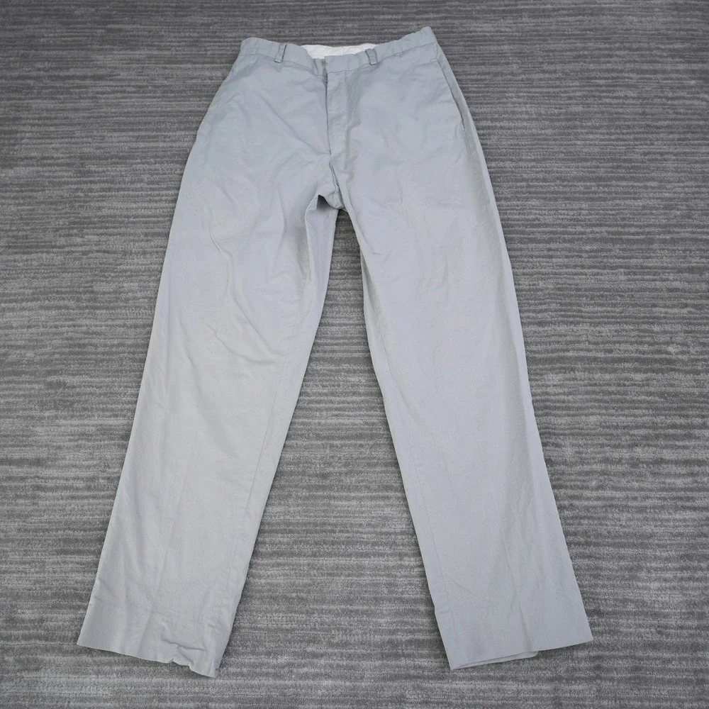 Banana Republic Dress Pants Men Light Gray Cotton Made in Italy 30R‎ (28x28.5)